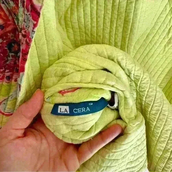 La Cera women’s quilted reversible jacket colorful paisley size medium - Picture 8 of 13